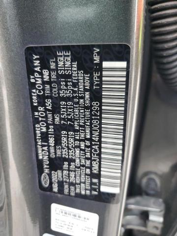2022 HYUNDAI TUCSON SEL CONVENIENCE KM8JFCA14NU081298