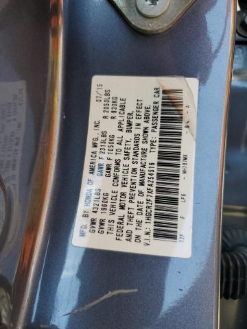 2015 HONDA ACCORD EX 1HGCR2F7XFA254516