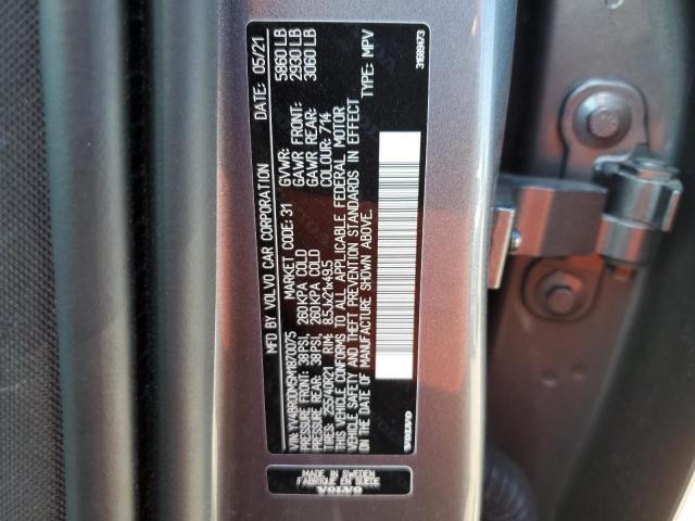 2021 VOLVO XC60 T8 RE YV4BR0DM5M1870075