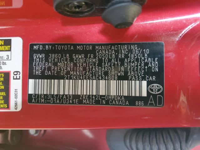 2010 TOYOTA COROLLA MA - 2T1KU4EE5AC434608