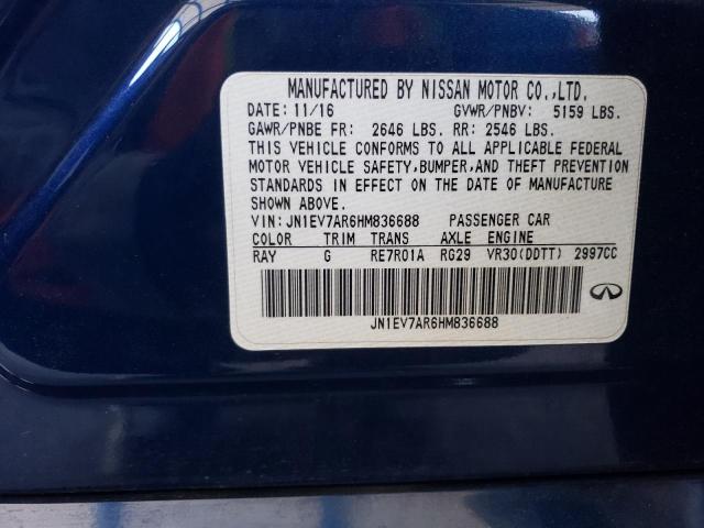 2017 INFINITI Q50 PREMIU - JN1EV7AR6HM836688