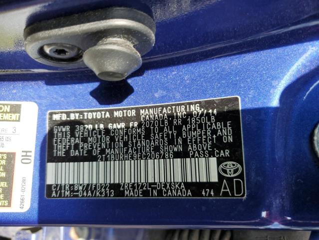 2014 TOYOTA COROLLA L - 2T1BURHE9EC206786