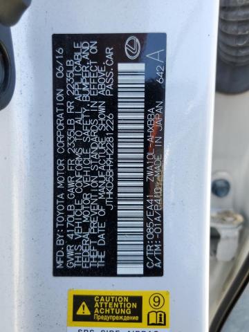 2017 LEXUS CT 200 JTHKD5BH9H2281226