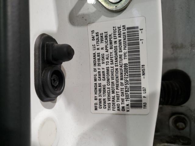 2015 HONDA CIVIC LX 19XFB2F55FE250899