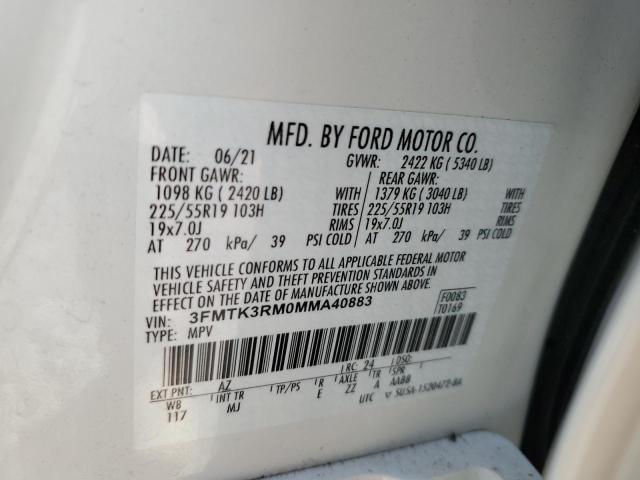 2021 FORD MUSTANG MA - 3FMTK3RM0MMA40883