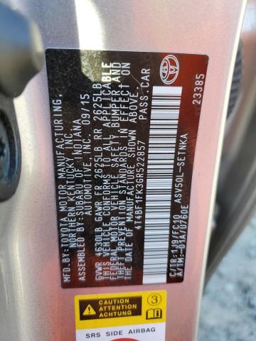 2016 TOYOTA CAMRY LE - 4T4BF1FK3GR522857