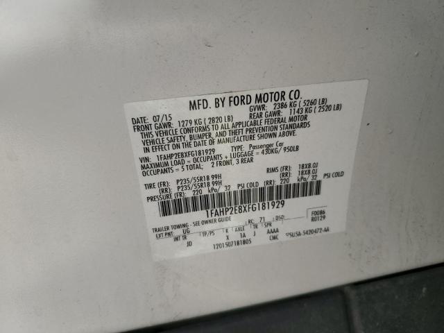 2015 FORD TAURUS SEL 1FAHP2E8XFG181929