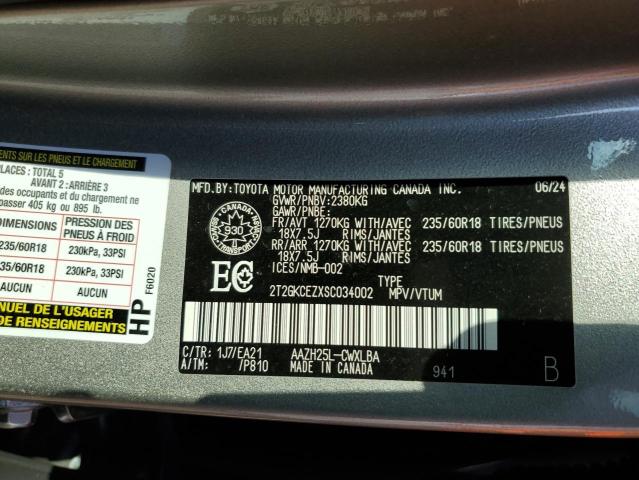 2025 LEXUS NX 350H BA 2T2GKCEZXSC034002