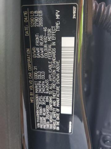 2016 VOLVO XC60 T6 PR YV449MRK4G2926061
