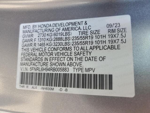 2024 HONDA ODYSSEY EL 5FNRL6H94RB005883