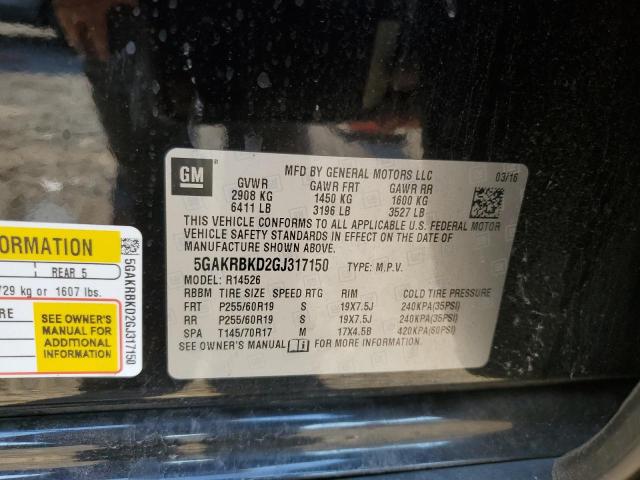 2016 BUICK ENCLAVE 5GAKRBKD2GJ317150