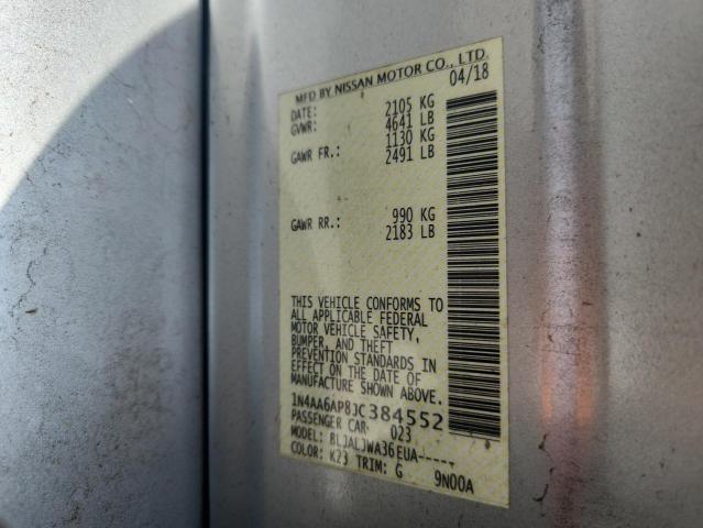 2018 NISSAN MAXIMA 3.5S 1N4AA6AP8JC384552