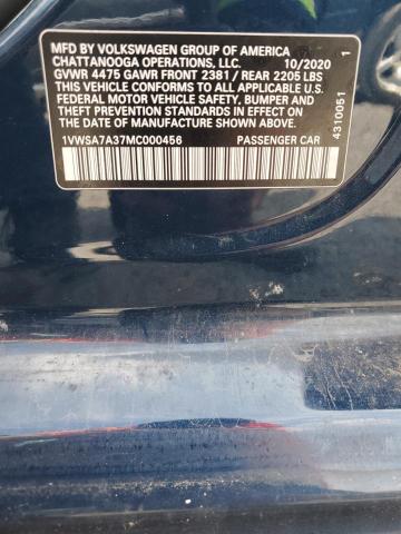 2021 VOLKSWAGEN PASSAT SE 1VWSA7A37MC000456
