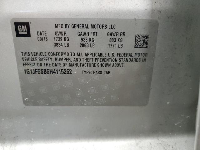 2017 CHEVROLET SONIC PREM 1G1JF5SB6H4115262