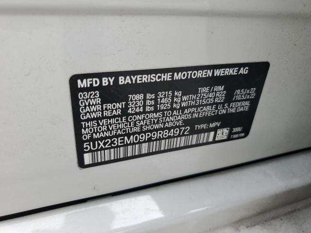 2023 BMW X7 XDRIVE40I - 5UX23EM09P9R84972