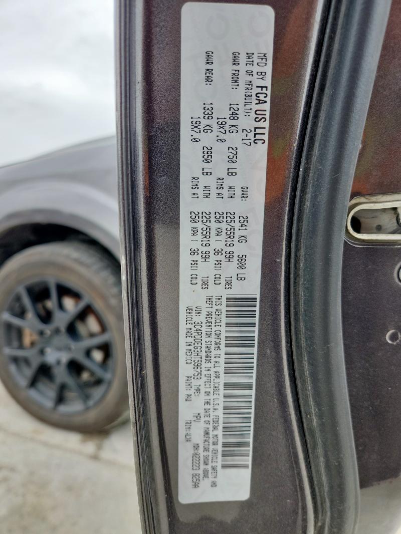 2017 DODGE JOURNEY GT 3C4PDDEG3HT596753