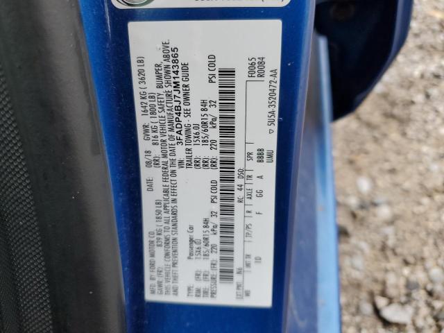2018 FORD FIESTA SE 3FADP4BJ7JM143865