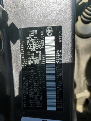 2020 TOYOTA CAMRY XLE 4T1F31AK1LU528842