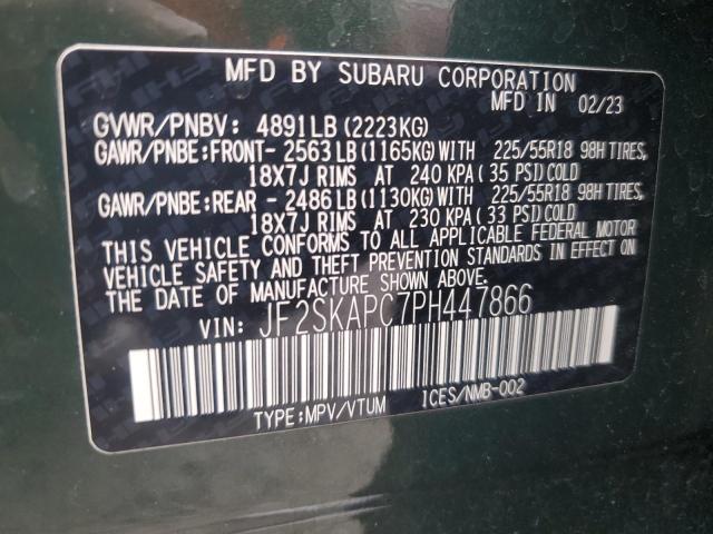 2023 SUBARU FORESTER L - JF2SKAPC7PH447866