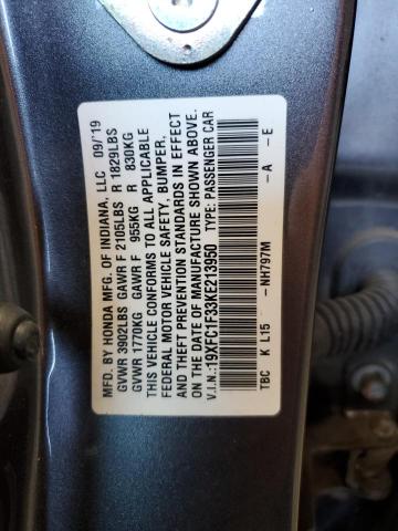2019 HONDA CIVIC EX 19XFC1F33KE213950