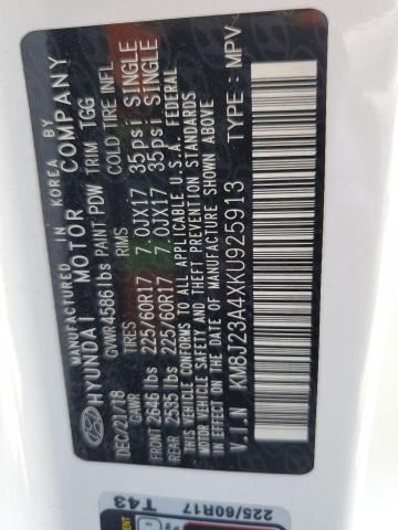 2019 HYUNDAI TUCSON SE KM8J23A4XKU925913