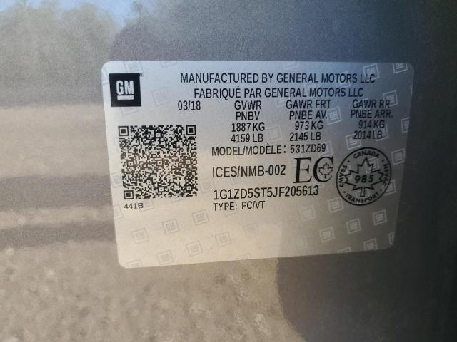 2018 CHEVROLET MALIBU LT 1G1ZD5ST5JF205613