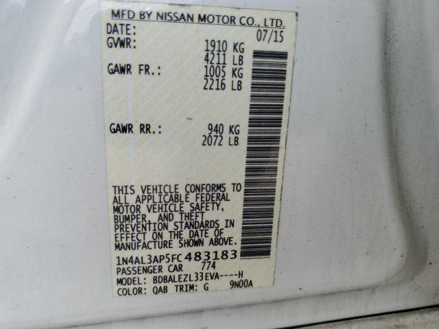 2015 NISSAN ALTIMA 2.5 1N4AL3AP5FC483183