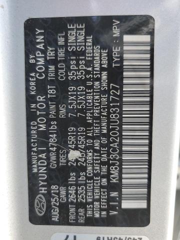 2018 HYUNDAI TUCSON VAL KM8J3CA20JU831727