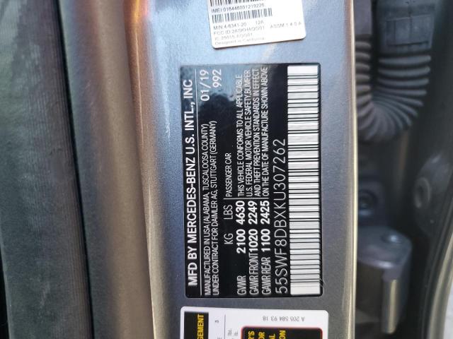2019 MERCEDES-BENZ C 300 55SWF8DBXKU307262