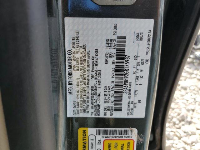 2016 FORD FUSION SE - 3FA6P0H92GR175987