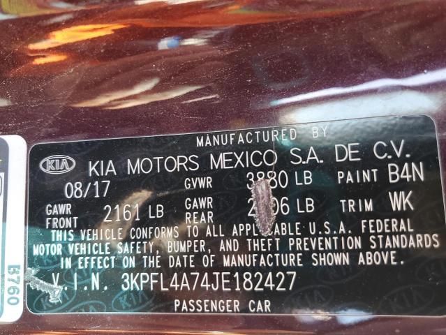 2018 KIA FORTE LX 3KPFL4A74JE182427