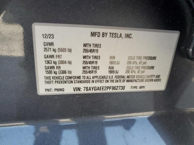 2023 TESLA MODEL Y 7SAYGAEE2PF962730