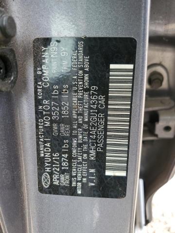 2016 HYUNDAI ACCENT SE KMHCT4AE2GU143679