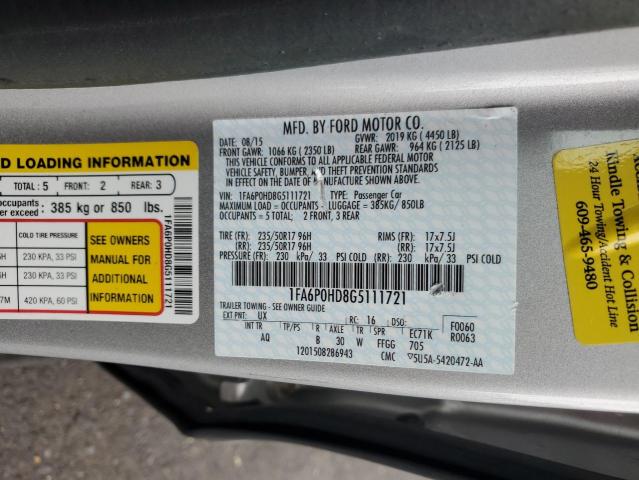 2016 FORD FUSION SE - 1FA6P0HD8G5111721