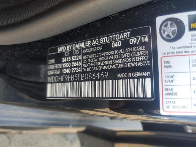2015 MERCEDES-BENZ E 400 HYBR WDDHF9FB5FB086469