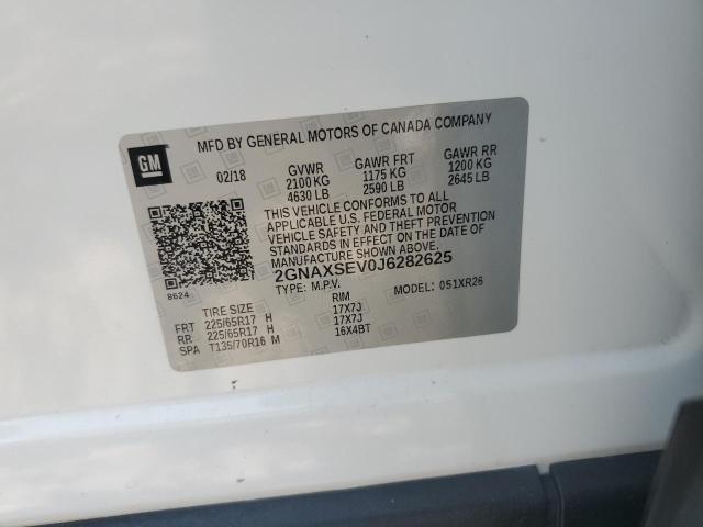 2018 CHEVROLET EQUINOX LT - 2GNAXSEV0J6282625