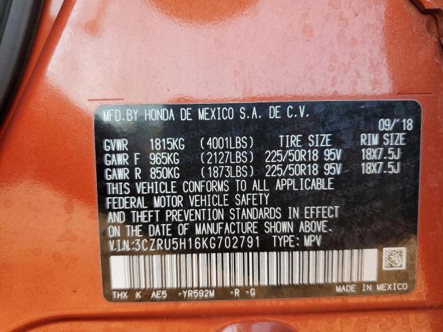 2019 HONDA HR-V SPORT 3CZRU5H16KG702791