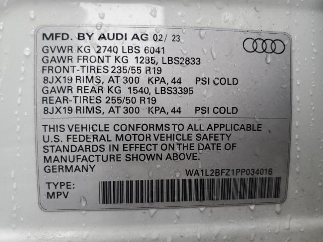 2023 AUDI Q4 E-TRON WA1L2BFZ1PP034016