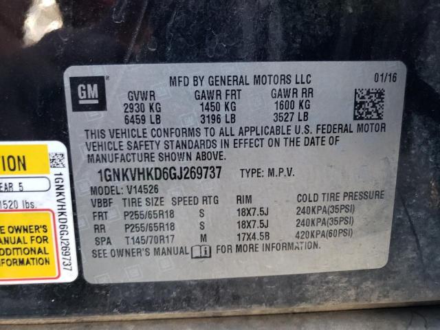 2016 CHEVROLET TRAVERSE L 1GNKVHKD6GJ269737