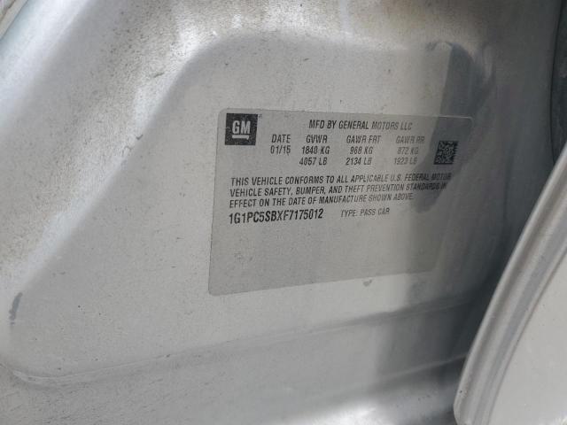 2015 CHEVROLET CRUZE LT 1G1PC5SBXF7175012