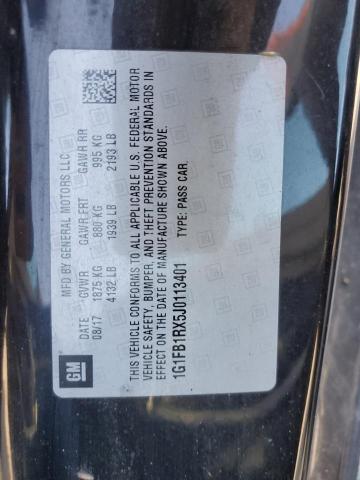 2018 CHEVROLET CAMARO LT - 1G1FB1RX5J0113401