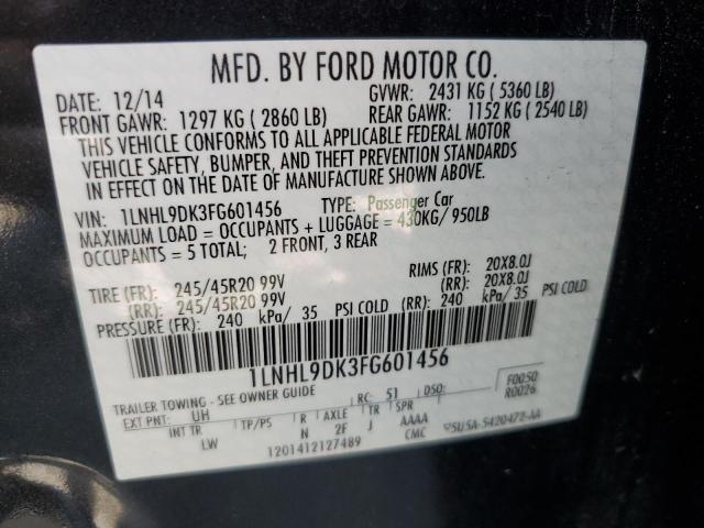 2015 LINCOLN MKS 1LNHL9DK3FG601456