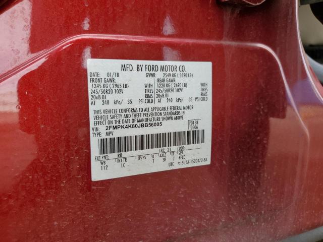 2018 FORD EDGE TITAN 2FMPK4K80JBB56005
