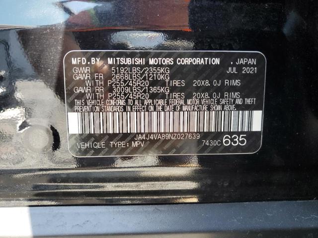 2022 MITSUBISHI OUTLANDER JA4J4VA89NZ027639