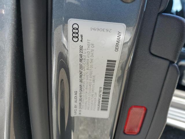 2018 AUDI A4 PREMIUM WAUKMAF41JA215019
