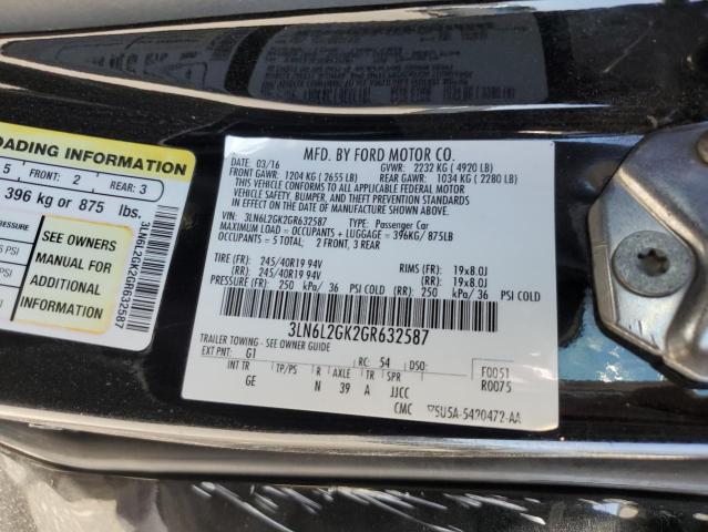 2016 LINCOLN MKZ 3LN6L2GK2GR632587