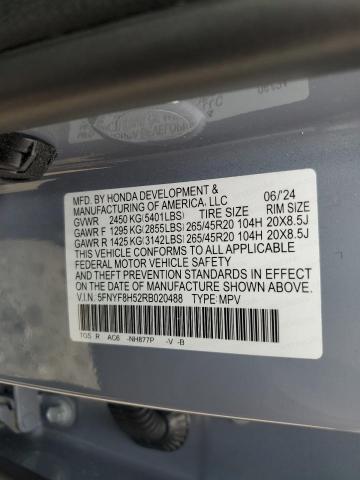 2024 HONDA PASSPORT E 5FNYF8H52RB020488