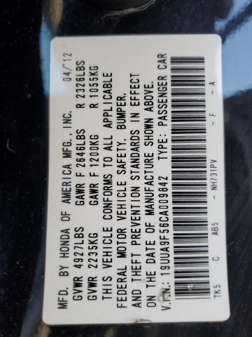 2012 ACURA TL - 19UUA9F56CA009842