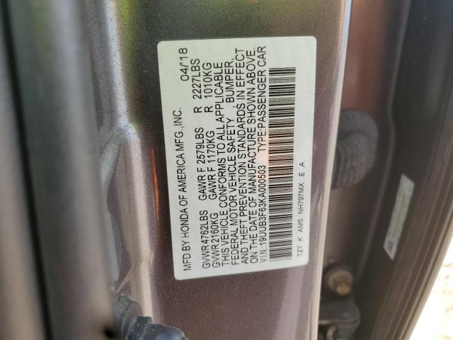 2019 ACURA TLX TECHNO 19UUB3F63KA000503