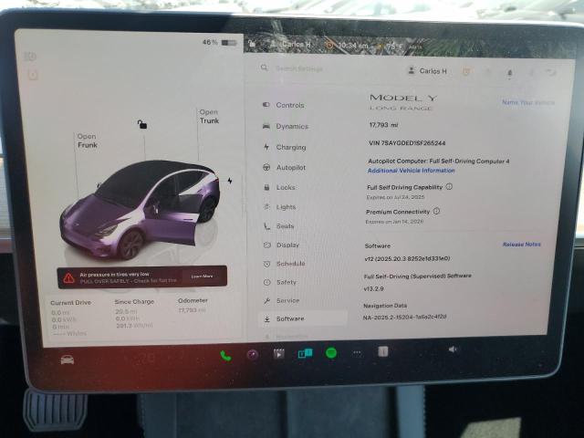 2025 TESLA MODEL Y 7SAYGDED1SF265244